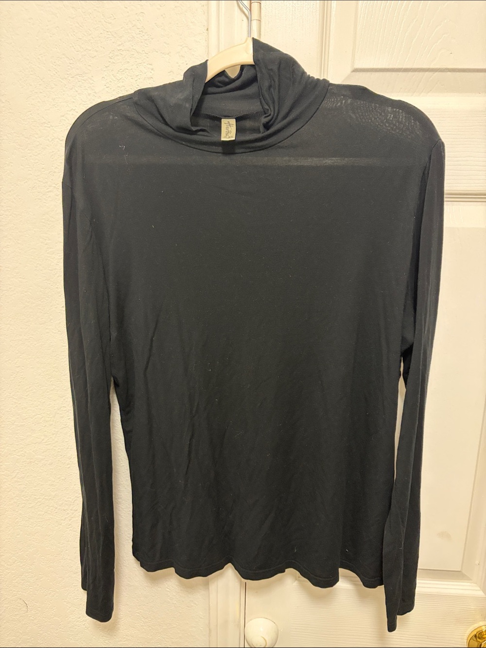 Black Long Sleeve Turtleneck Top - Women